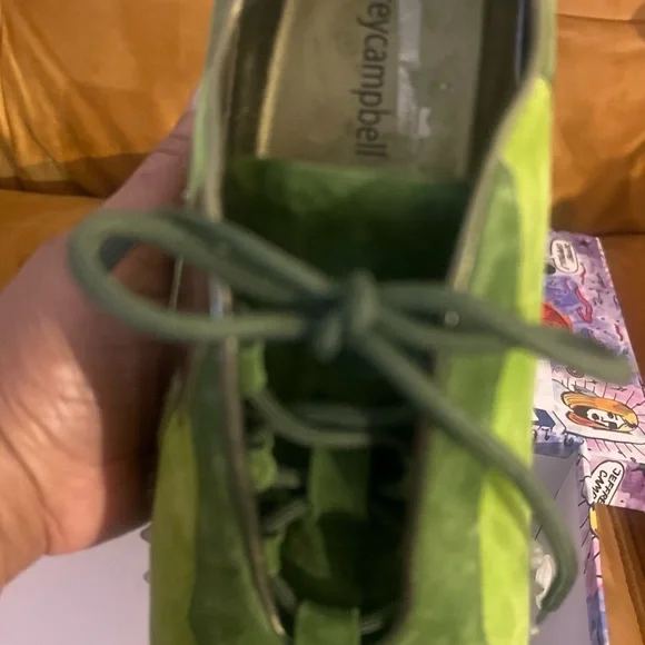 Jeffrey Campbell Green Suede Sneakers - Picture 3 of 4
